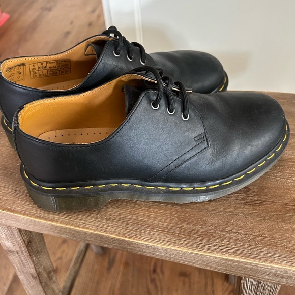 Dr Marten's 1461 Oxford Leather Black Shoes 6M 7L - Picture 2 of 9